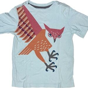 Kids Graphic Owl T-Shirt - size 7 Blue and Orange